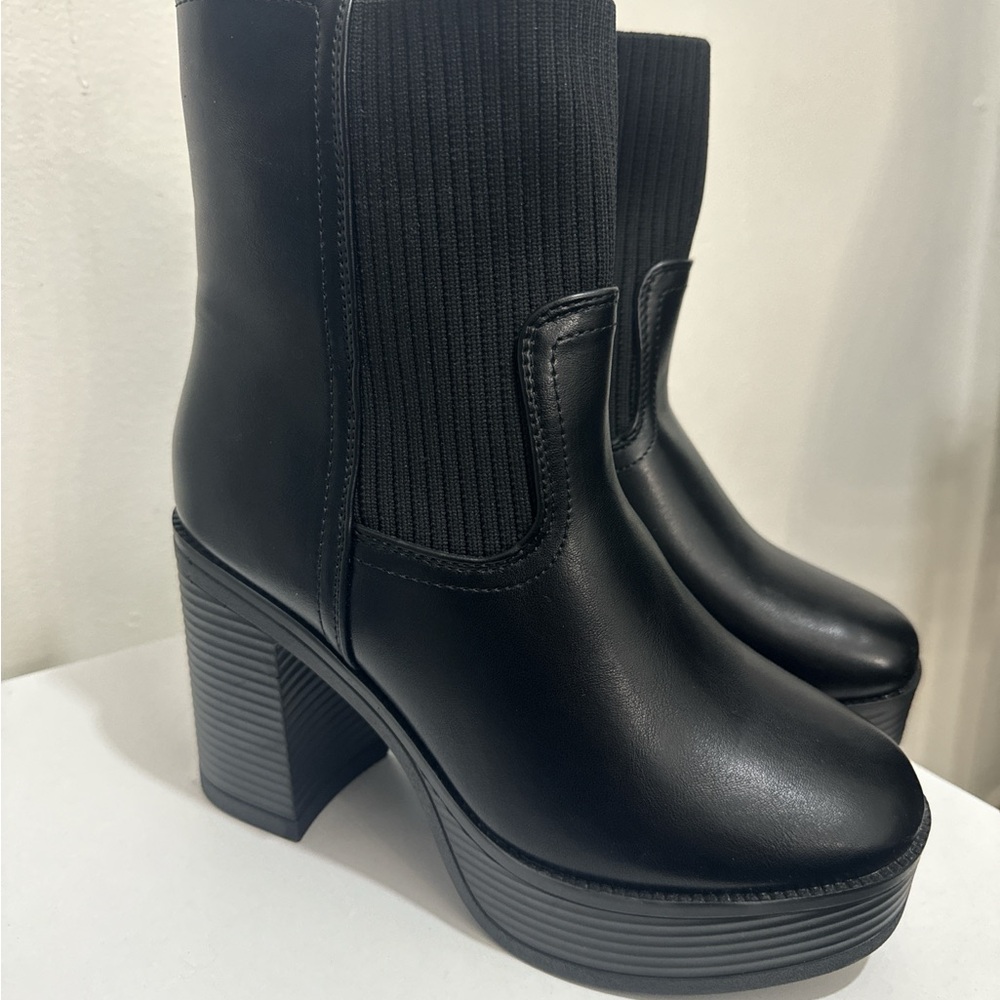 Black Platform Ankle Boots